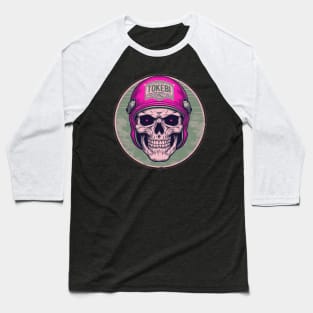 Cafe Racer Biker Helmet Skull Baseball T-Shirt